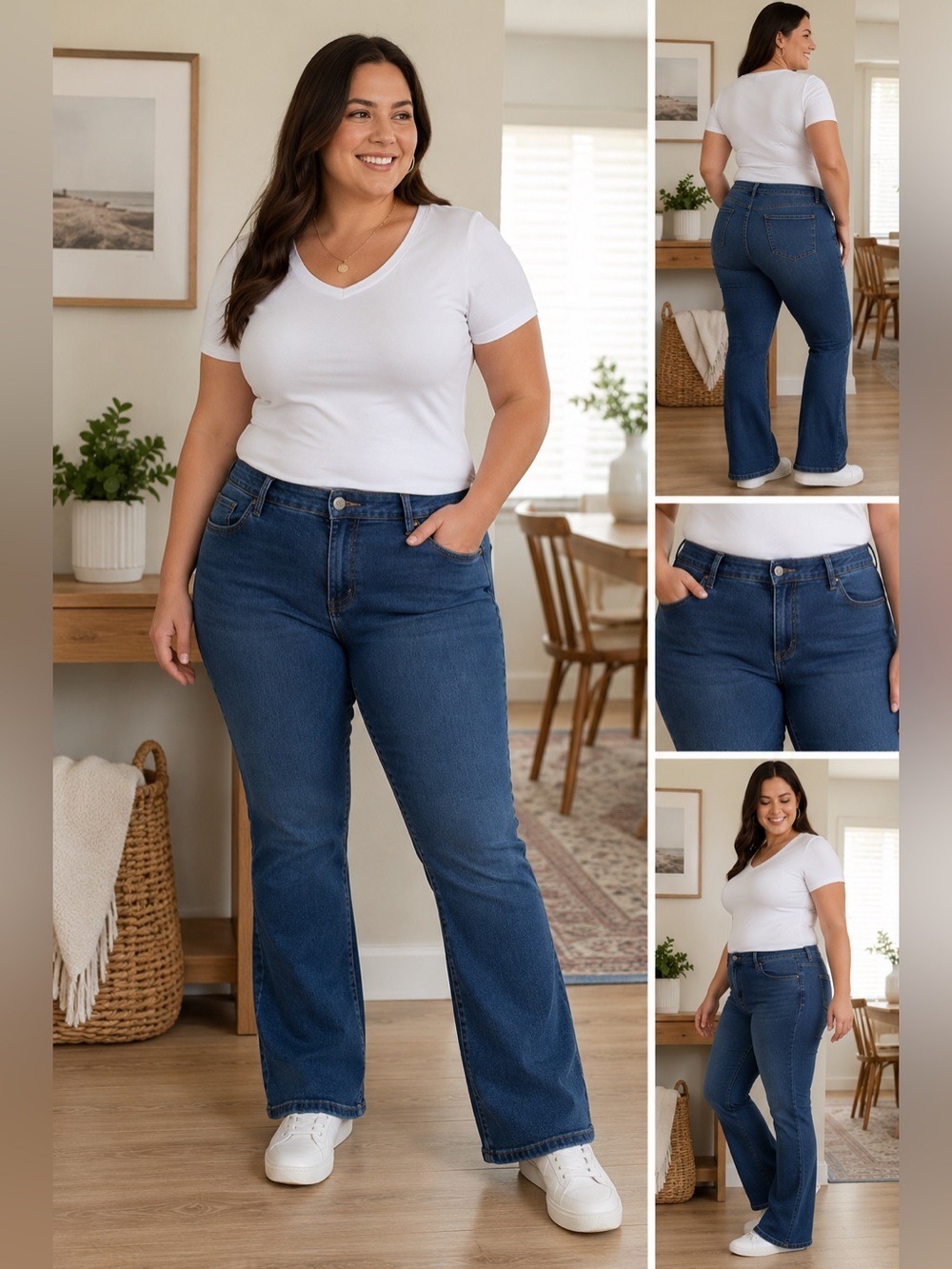 Faded Glory Plus Size Bootcut Jeans | Size 18P | Stretch Denim Pants